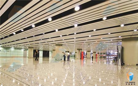 长盛建材铝挂片吊顶 铝挂片天花应用实例效果图