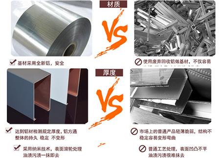 铝蜂窝板对比图