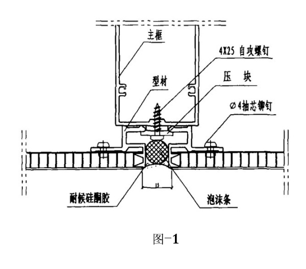 图1-铝单板安装节点